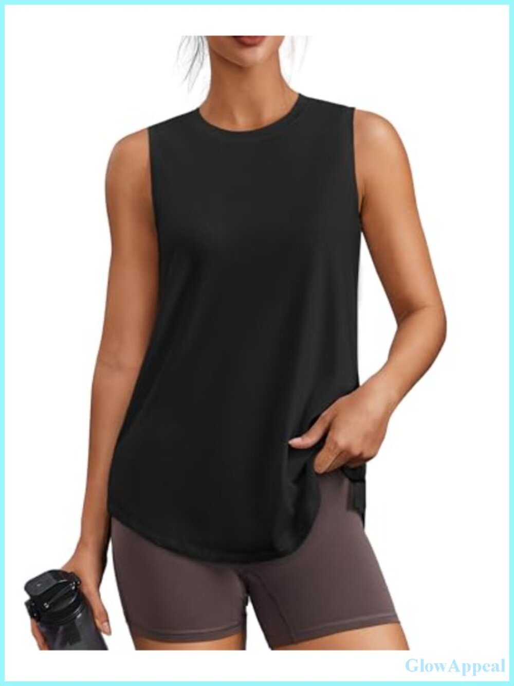 Workout Tank Top Women UPF 50+ Side Slits Athletic Gym Shirt